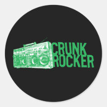 Lil Jon "Crunk Rocker Boombox Grün " Runder Aufkleber