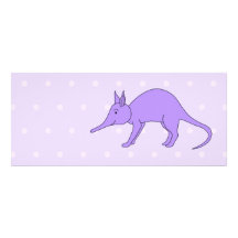 Lila Aardvark Individuelle Einladung