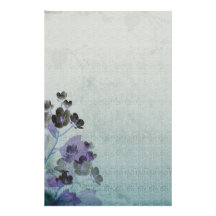Lila Blumen Personalisiertes Büropapier