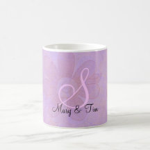 Lila BlumenPracht Monogramm: Kaffeetasse