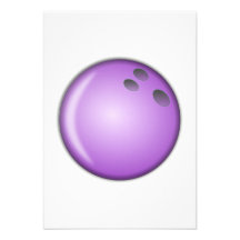 Lila Bowlings-Ball Individuelle Ankündigung