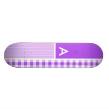 Lila Checkered Gingham Personalisierte Decks