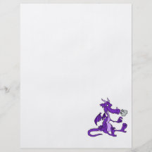 Lila Drache-Sitzen Flyerdruck