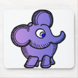 Lila Elefant-Mausunterlage Mousepad
