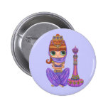 Lila Genie-Knopf Anstecknadelbuttons