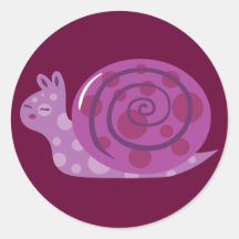 Lila gepunktete Schnecke Aufkleber
