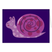Lila gepunktete Schnecke Karte