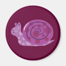 Lila gepunktete Schnecke Kühlschrankmagnet