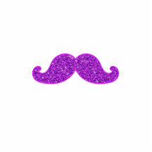 Lila Glitter des Girly Schnurrbartes des Spaßes re Acrylausschnitte