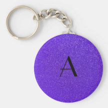 Lila Glitter des Monogramms Schlüsselbänder