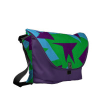 Lila, grüne und blaue Bote-Tasche Kuriertaschen