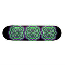 Lila - grüner optischer Spaß Skateboarddecks