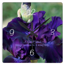 Lila Iris-Uhr personifizieren