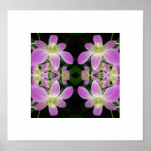 Lila Orchideen-abstraktes Plakat