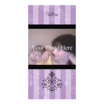 Lila Personalisierte Foto Karte
