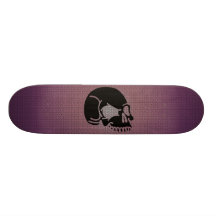 Lila PunkschädelSkateboard Bedruckte Skateboarddecks