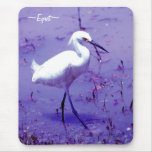 Lila Reiher-Vogel Mousepad