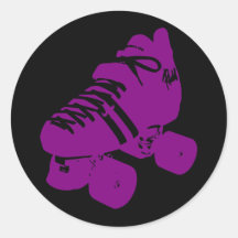 Lila Rollen-Derby-Skate-Aufkleber