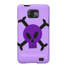 Lila Schädel-und Knochen-Samsungs-Galaxie-Kasten Samsung Galaxy S2 Hüllen