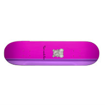 Lila Streifen des niedlichen Elefantrosas Skateboarddecks