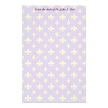 Lila und GoldLilien-Briefpapier Personalisierte Druckpapiere
