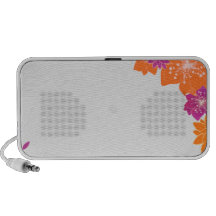 Lila und orange Blüte Mini Speaker