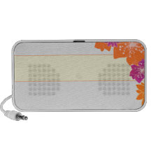 Lila und orange Blüte Mini Speaker