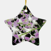 Lila und weißes florabunda weihnachtsbaum ornamente