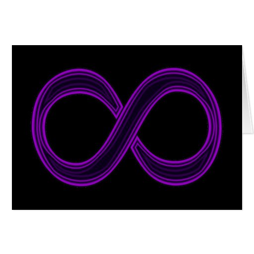Lila Unendlichkeits-Symbol-Karte