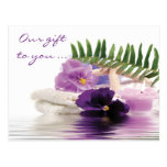 Lila Wellness-Center-Postkarte