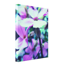 Lila wilde Blumen Leinwand Druck