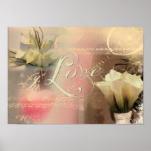 Lilien-Liebecollage Plakatdruck