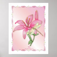 Lilien-Rosa Plakatdrucke