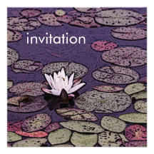 Lilienteich-Ruhetaufe/Bestätigung invitat Individuelle Ankündigskarten