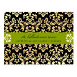 Limone Postkarte des Damast-311-Belladonna
