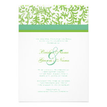 Limone und aquamarine Hochzeits-Einladung einladungen