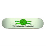 Limoner grüner Ball der Garn-u. Häkelarbeit-Haken  Personalisierte Skateboards