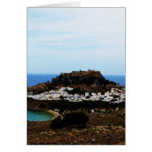Lindos, Rhodos, Griechenland Grußkarten