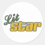 Lit-Stern Runder Sticker