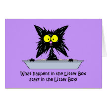 Litterbox Katze Grußkarten