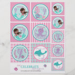 Little Mermaid Topper Template AA7 Personalized Flyer