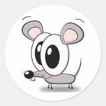 little mouse runde aufkleber