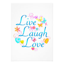 Live, Lachen, Liebe Individuelle Einladungen