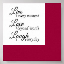 Live, Lachen, Liebe Posterdrucke
