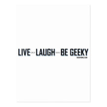 Live, Lachen, seien Sie Geeky Postkarten
