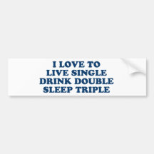LiveSingle-Getränk-Doppelt-Schlaf-Dreiergruppe Autosticker