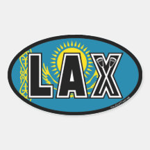 Lockere Flagge Lacrosse-Kasachstans Ovale Aufkleber
