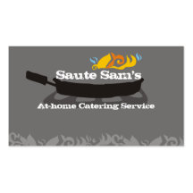 Lodernde Bratpfanne Skillet-Kochs-Catering-Geschäf Visitenkarten