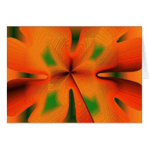 Lodernde orange Blume Grußkarten