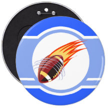 Lodernder Fußball; Blau Buttons